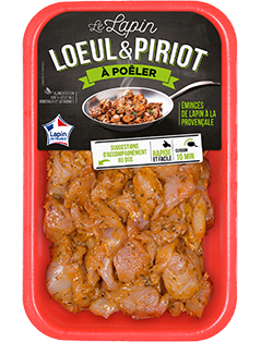 Emincés de lapin marinés à la provençale
